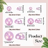70G  5 Styles ABS Plastic Imitation Pearl Cabochons OACR-SC0001-45H-2