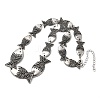 Tibetan Style Alloy Graduated Fish Link Chain Necklaces for Women NJEW-C102-01AS-2