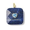 Dyed Natural Lapis Lazuli Faceted Pendants G-C274-03G-1