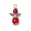 24Pcs 8 Colors Glass Pendants PALLOY-JF03650-3