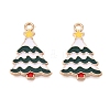 Christmas Theme Alloy Enamel Pendants ENAM-T020-10I-2