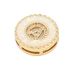 Brass Micro Pave Cubic Zirconia Slide Charms KK-I723-51G-02-3