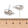 Brass Stud Earring Finding with Loops KK-C042-06P-3