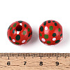 Spray Painted Schima Wood Beads WOOD-T032-36F-3
