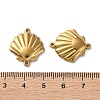 304 Stainless Steel Shell Shape Links Connector Charms STAS-A124-15G-3