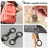 12Pcs 3 Colors Nordic Retro Zinc Alloy Double Spring Ring Clasps FIND-SC0012-87A-5