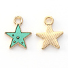 Alloy Enamel Charms X-ENAM-S121-028B-1