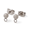 Non-Tarnish 304 Stainless Steel Stud Earring Findings STAS-E179-05B-P-1