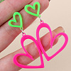 Fashionable Stainless Steel Acrylic Dangle Stud Earrings FS-WGAB06E-02-1
