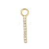 925 Sterling Silver Micro Pave Clear Cubic Zirconia Pendants STER-G048-01G-03-1