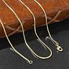 1.5mm Rack Plating Brass Snake Chain Necklaces for Women Men MAK-L044-13G-1