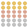 30Pcs 3 Colors Rack Plating Brass Hollow Beads KK-PH0009-55A-1