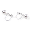 Resin Clip-on Earring Converter with ABS Plastic Imitation Pearl Beaded STAS-T064-02P-5
