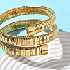 304 Stainless Steel Snake Chain Bangles BJEW-F522-01G-2