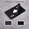 4Pcs Ace of Spades Playing Card Reflective Nylon and Polyester Hook and Loop Tapes AJEW-GA0009-03B-3