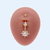 316L Surgical Stainless Steel Micro Pave Clear Cubic Zirconia Belly Rings FS-WGA8928-05-1
