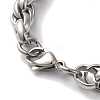 Non-Tarnish 201 Stainless Steel Rope Chain Bracelets for Women Men BJEW-H612-01P-3