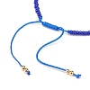 Lampwork Evil Eye & Glass Beaded Bracelet BJEW-JB08367-01-5
