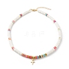 Cross & Mixed Letters Pendant Necklace Sets NJEW-JN03505-3