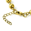 Ion Plating(IP) 304 Stainless Steel 6mm Round Ball Link Chain Bracelets for Women BJEW-C066-05A-G-3