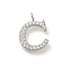 304 Stainless Steel Micro Pave Cubic Zirconia Pendants STAS-H228-06P-C-1