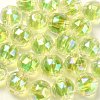 Two Tone UV Plating Rainbow Iridescent Acrylic Beads TACR-D010-06C-1