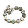 Natural Green Spot Jasper Beads Strands G-F833-B05-01-5