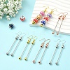 3 Pairs 3 Colors Plastic Dangle Earrings EJEW-YW0001-20-4