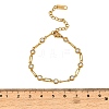 304 Stainless Steel Pave Clear Cubic Zirconia Link Chain Bracelets for Women SA-CBAABBA-07C-G-2
