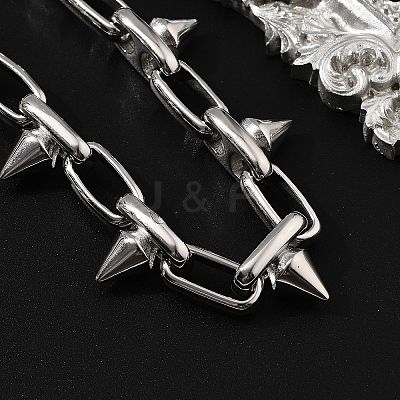 304 Stainless Steel Oval Link Chain Bracelets BJEW-A033-01P-1