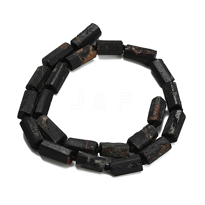 Natural Black Tourmaline Beads Strands G-F716-01-B01-1