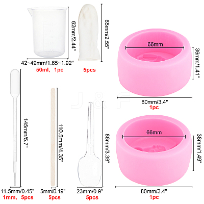 DIY 3D Girl Face Fondant Molds Kits DIY-OC0003-47-1