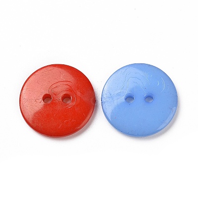 Acrylic Sewing Buttons X-BUTT-E084-B-M-1