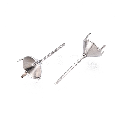 Non-Tarnish 316 Surgical Stainless Steel Stud Earring Setting X-STAS-S117-023C-1