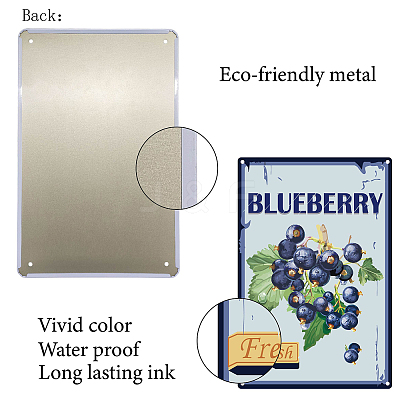 Vintage Metal Tin Sign AJEW-WH0157-049-1