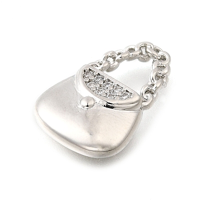 Brass Micro Pave Cubic Zirconia Pendants KK-C096-12P-1