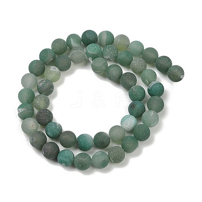 Natural Druzy Agate Beads Strands G-NH0024-A08-8mm-1