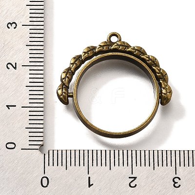 Alloy Open Back Bezel Pendants PALLOY-I223-17AB-1