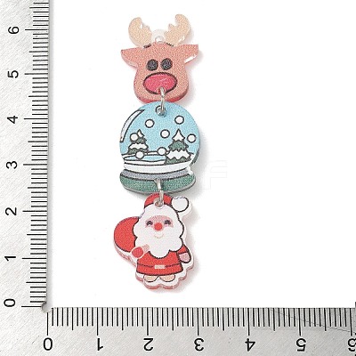 Christmas Printed Acrylic Big Pendants MACR-F086-03B-1