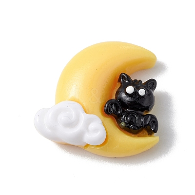 Halloween Theme Opaque Resin Cabochons RESI-E035-01T-1