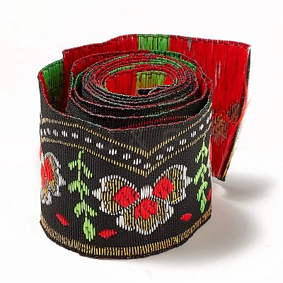 Ethnic Style Embroidery Polyester Ribbons OCOR-XCP0001-23A-1