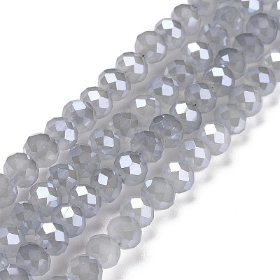 Electroplate Glass Beads Strands GLAA-K027-PL-A08-A-1