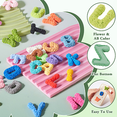 26pcs 26 Styles Plastic Cabochons FIND-TA0004-70-1