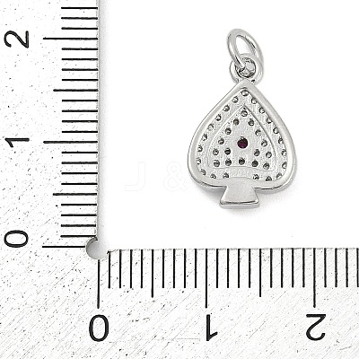 Brass Micro Pave Clear Cubic Zirconia Pendants KK-G522-53P-02-1