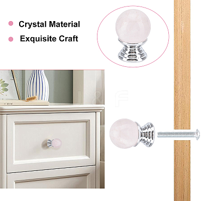 8 Sets Aluminium Alloy Drawer Knobs with Screw DIY-BC0005-17-1