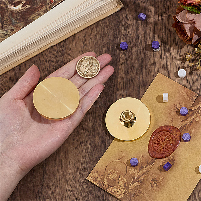 DIY Scrapbook Blank Brass Wax Seal Stamp Heads DIY-WH0899-902B-05-1