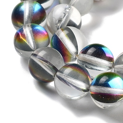 Synthetic Moonstone Beads Strands G-P528-J03-08-1