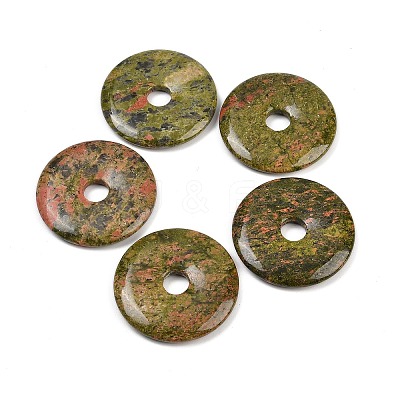 Natural Unakite Pendants G-C220-F01-50mm-1