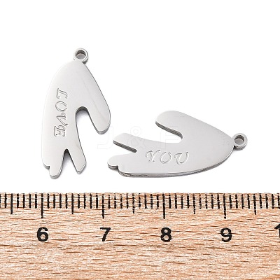 304 Stainless Steel Split Pendants LS-STAS-H235-03A-P-1