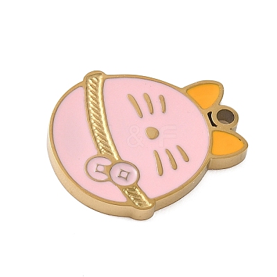 304 Stainless Steel Enamel Pendants LS-STAS-K312-07D-G-1
